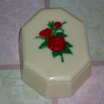 Solid Chocolate Rose Topped Candy Box Valentine..