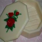Solid Chocolate Rose Topped Candy Box Valentine..