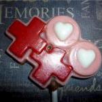 Valentine Hugs And Kisses Chocolate Lollipops..
