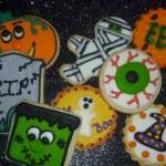 Halloween Vanilla Sugar Cookies Assorted Designs..