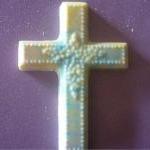 Solid Marbled Chocolate Easter Or Religious Cross..