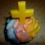 Christian Cupcake Picks Cross And Praying Hand Set..