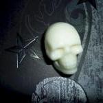 Solid Chocolate Candy 3d Skull Cupcake Topper..